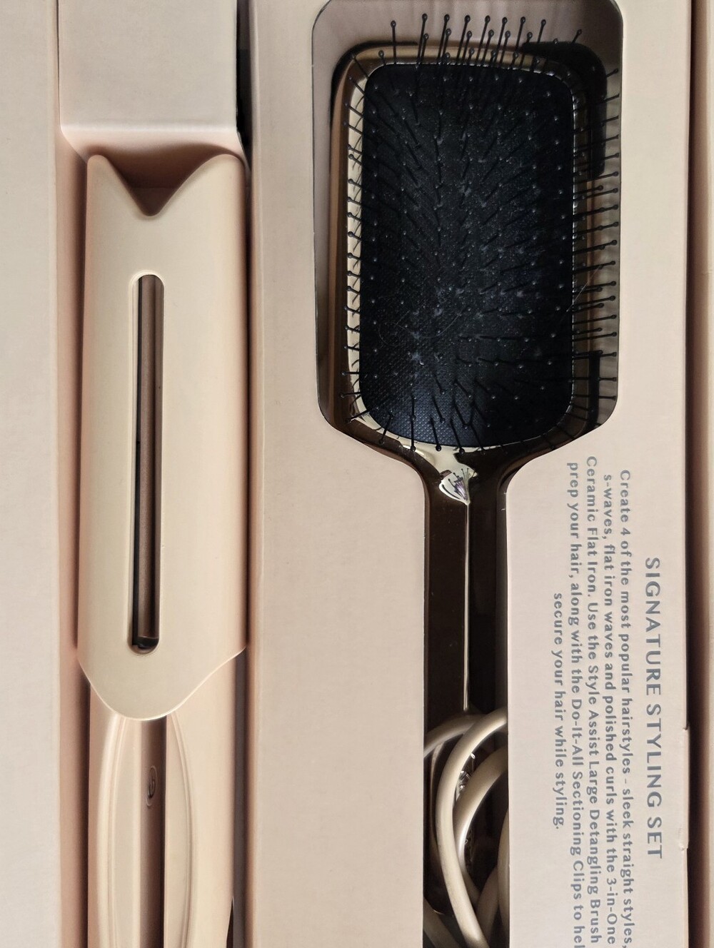 Kristin Ess Signature Styling Set Flat Iron Brush Clips Rose - Picture 7 of 7